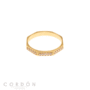 Anillo Salvatore Plata 190S0027 Mystic de plata chapada en oro con línea geométrica de circonitas vista completa