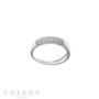 Anillo Salvatore Plata 268S0031 Wedding de plata rodiada con banda cuajada de circonitas vista completa