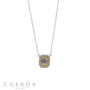 Collar Salvatore Plata 136C0416 Astral con colgante rectangular de circonitas vista completa