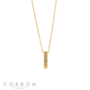 Collar Salvatore Plata 268C0007 Astral con colgante barra de circonitas vista completa