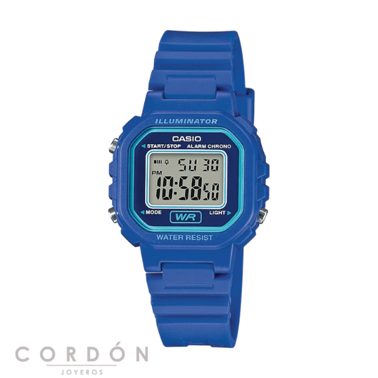 Reloj Casio LA-20WH-2AEF unisex azul vista completa