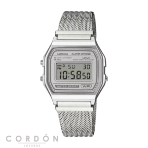 Reloj Casio Vintage A158WEM-7EF unisex plateado con correa de malla