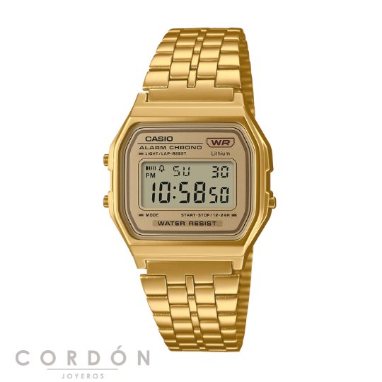 Reloj Casio Vintage A158WETG-9AEF unisex dorado con pantalla digital