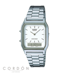 Reloj Casio Vintage AQ-230A-7DMQYES unisex ana-digi de acero