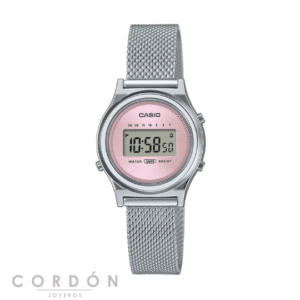 Reloj Casio Vintage LA700WEM-4AEF mujer con esfera rosa y correa de malla