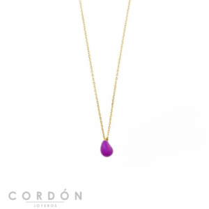 Collar Plata Gota Lavanda Salvatore 213C0172