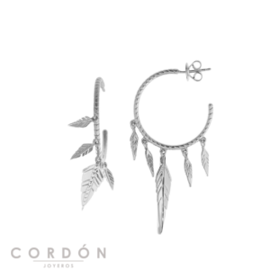 pendientes-plata-rodio-aro-pulido-brillante-plumas-salvatore