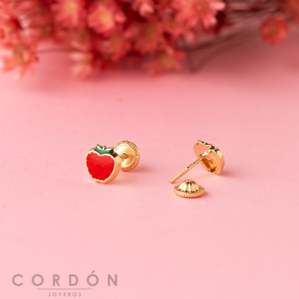 pendientes-bebe-oro-18k-manzanas-esmalte-6x6mm