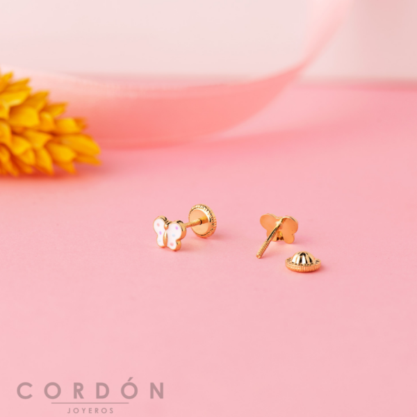 pendientes-bebe-oro-18k-mariposas-esmalte-6x4.5mm