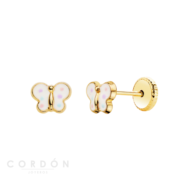 pendientes-bebe-oro-18k-mariposas-esmalte-6x4.5mm