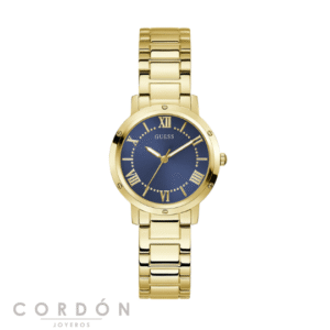 Reloj Guess Dawn GW0404L4 mujer dorado con esfera azul