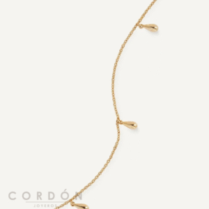Detalle de los colgantes en forma de gota del collar Vidal Vidal X4769539A