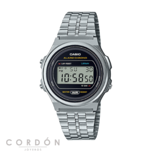 Reloj Casio Vintage A171WE-1AEF unisex de acero con esfera negra
