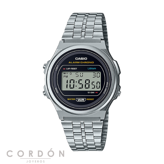 Reloj Casio Vintage A171WE-1AEF unisex de acero con esfera negra