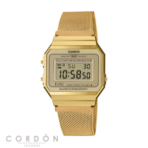 Reloj Casio Vintage A700WEMG-9AEF unisex dorado con correa de malla