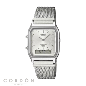 Reloj Casio Vintage AQ-230EM-7AEF unisex ana-digi con correa de malla