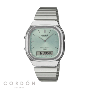 Reloj Casio Vintage AQ-240E-2AEF unisex ana-digi con esfera azul menta
