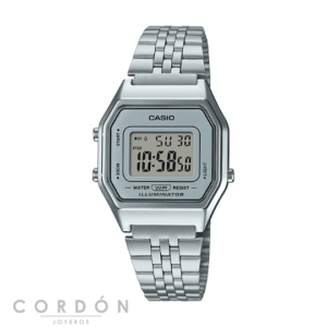 Reloj Casio Vintage LA680WEA-7EF mujer plateado compacto de acero