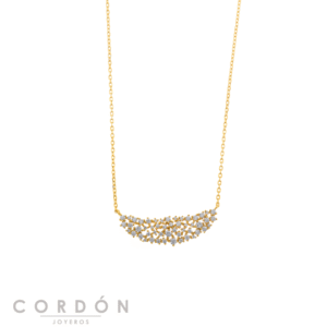 Collar Salvatore Plata 195C0094 Astral con pavé de circonitas vista completa