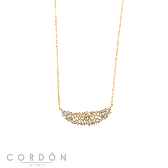 Collar Salvatore Plata 195C0094 Astral con pavé de circonitas vista completa