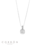 Collar Salvatore Plata 268C0006 Wedding con colgante cuadrado de circonitas vista completa