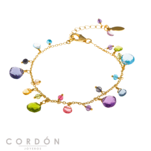 Pulsera Salvatore Plata 163PM003 Organic de latón dorado multicolor vista completa