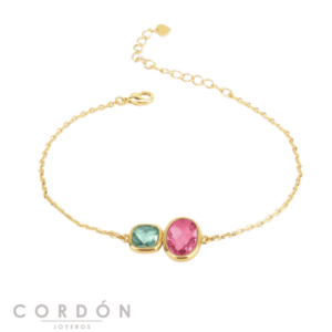 pulsera-plata-dorada-rojo-y-peridoto