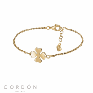 pulsera-plata-dorada-trebol
