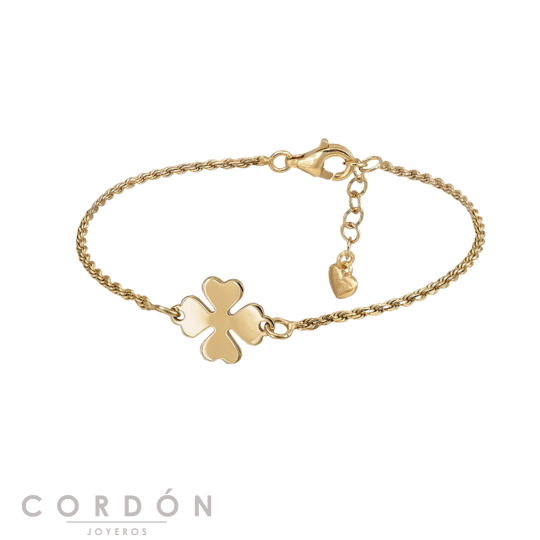 pulsera-plata-dorada-trebol