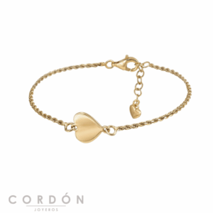 pulsera-plata-dorada-corazon