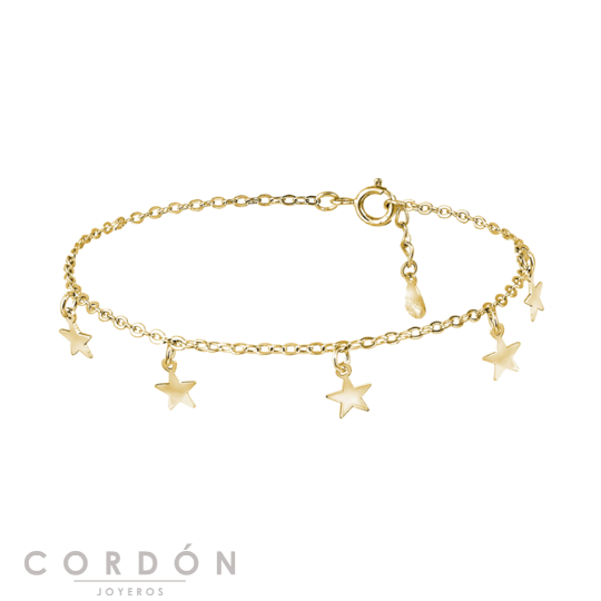 tobillera-plata-dorada-estrellas