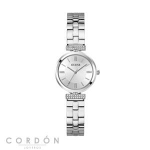 Reloj Guess Array GW0762L1 mujer plateado con cristales en brazalete