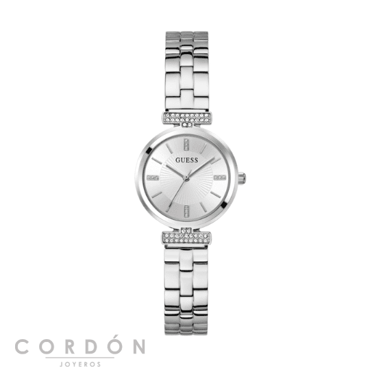 Reloj Guess Array GW0762L1 mujer plateado con cristales en brazalete