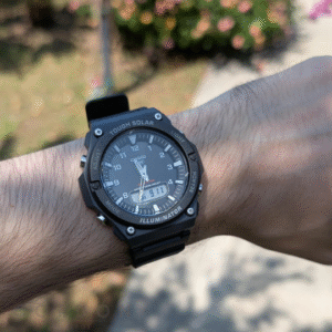 Correa de resina negra del reloj Casio anadigital Tough Solar