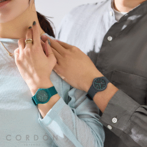 Correa de resina de base biológica en verde del reloj Casio Timeless
