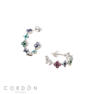 Criollas Beloved Multicolor de Agatha París en plata de ley con circonitas