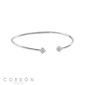 Pulsera Rígida Beloved de Agatha París en plata de ley con circonitas