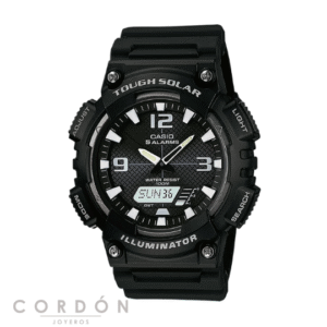Reloj Casio AQ-S810W-1AVEF unisex anadigital solar negro vista completa