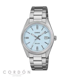 Reloj Casio UTP-1302PD-2A2VEF con esfera azul hielo vista completa
