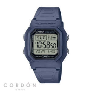 Reloj Casio W-800H-2AVES unisex digital azul marino vista completa