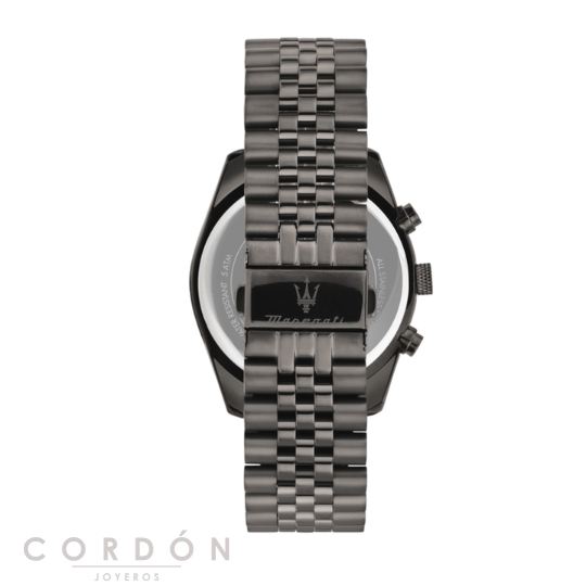 Brazalete jubilee de acero gunmetal del Maserati Attrazione Dark Edition