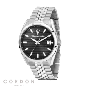 Reloj Maserati Attrazione R8853151026 hombre esfera negra con correa jubilee