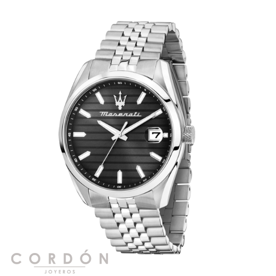Reloj Maserati Attrazione R8853151026 hombre esfera negra con correa jubilee