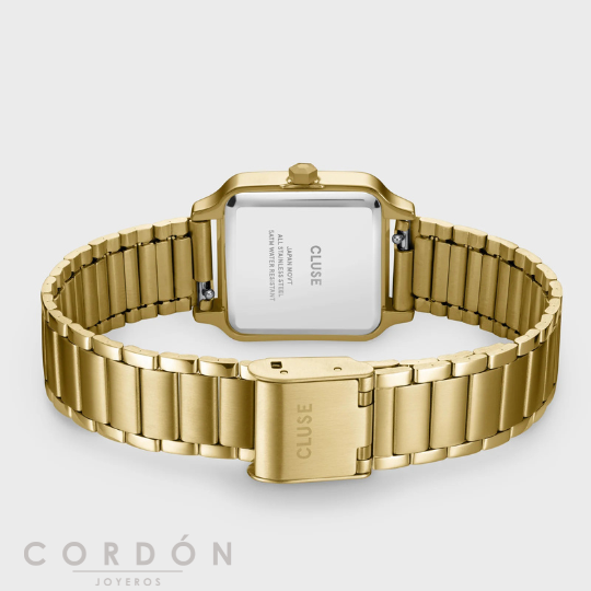 Brazalete de acero dorado del reloj Cluse Gracieuse Petite de mujer