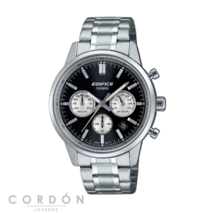 Reloj Casio Edifice EFR-575D-1AEF cronógrafo de hombre con esfera negra vista completa
