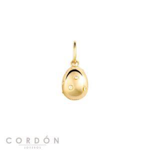 Colgante Lucky Agatha Paris 02880395-137-TU con forma de huevo, baño de oro y circonita vista completa