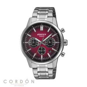Reloj Casio Edifice EFR-575D-4AEF cronógrafo de acero con esfera roja